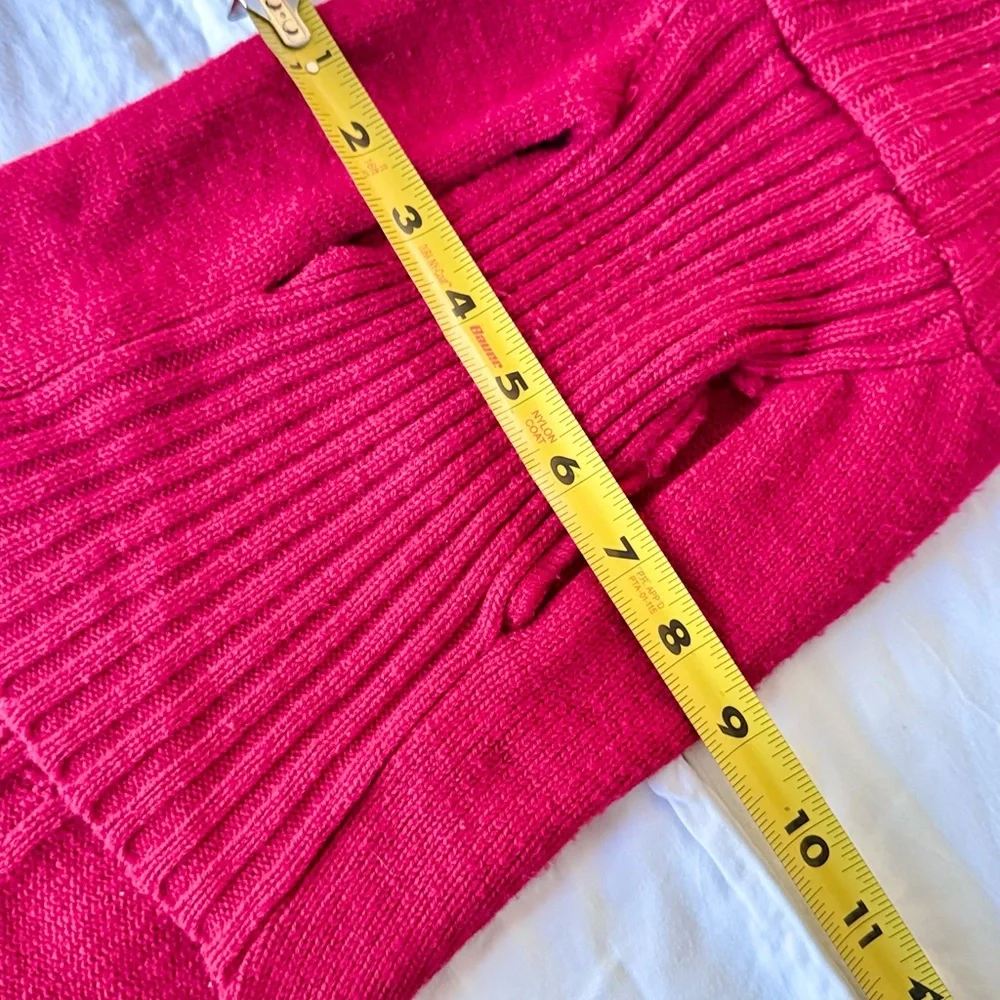 Red Cable Knit Dog Sweater w Turtleneck